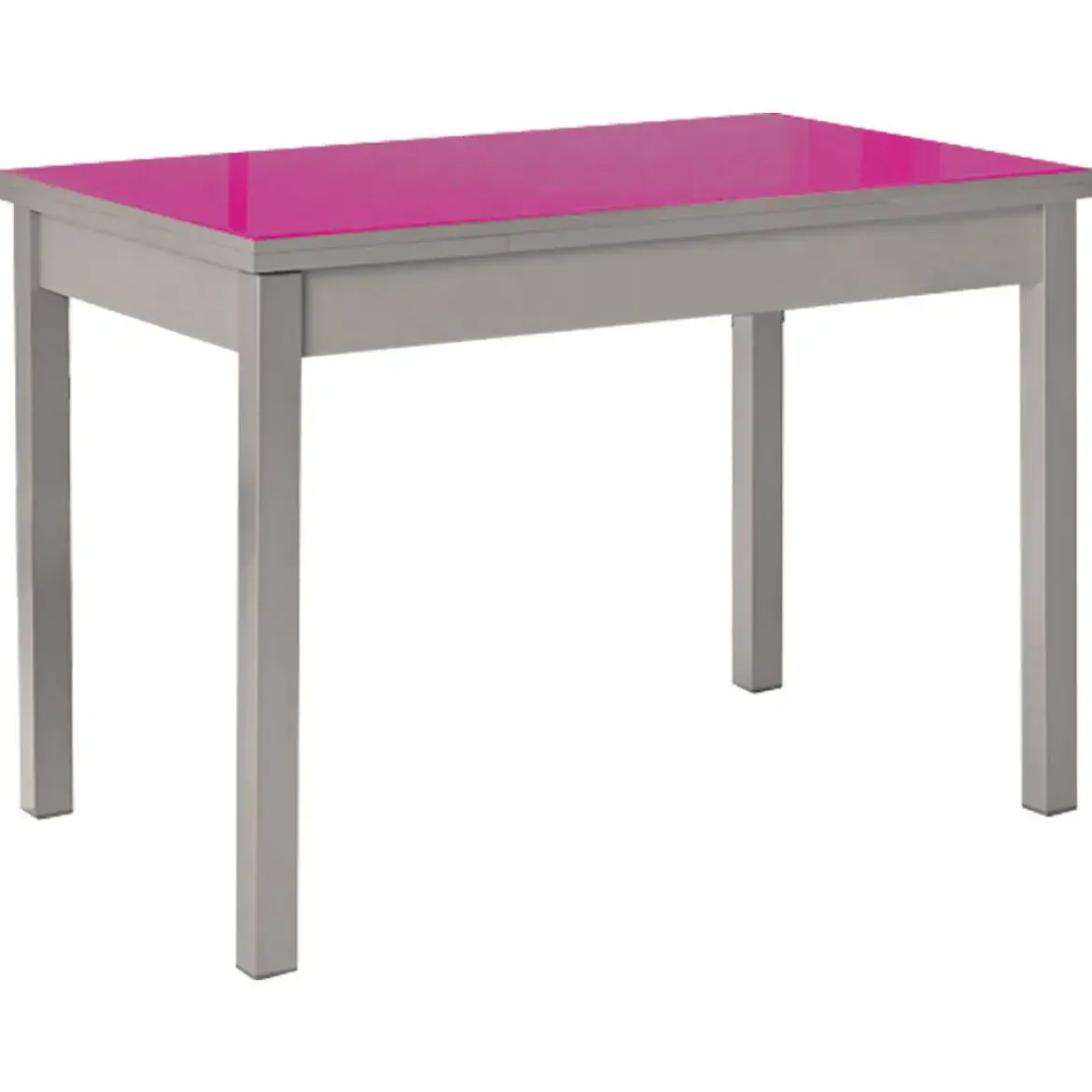 Mesa de Cocina Extensible con Tablero de Cristal PANES 814/AL