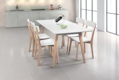 Mesa de Cocina Laminada con Patas de Madera LOTO