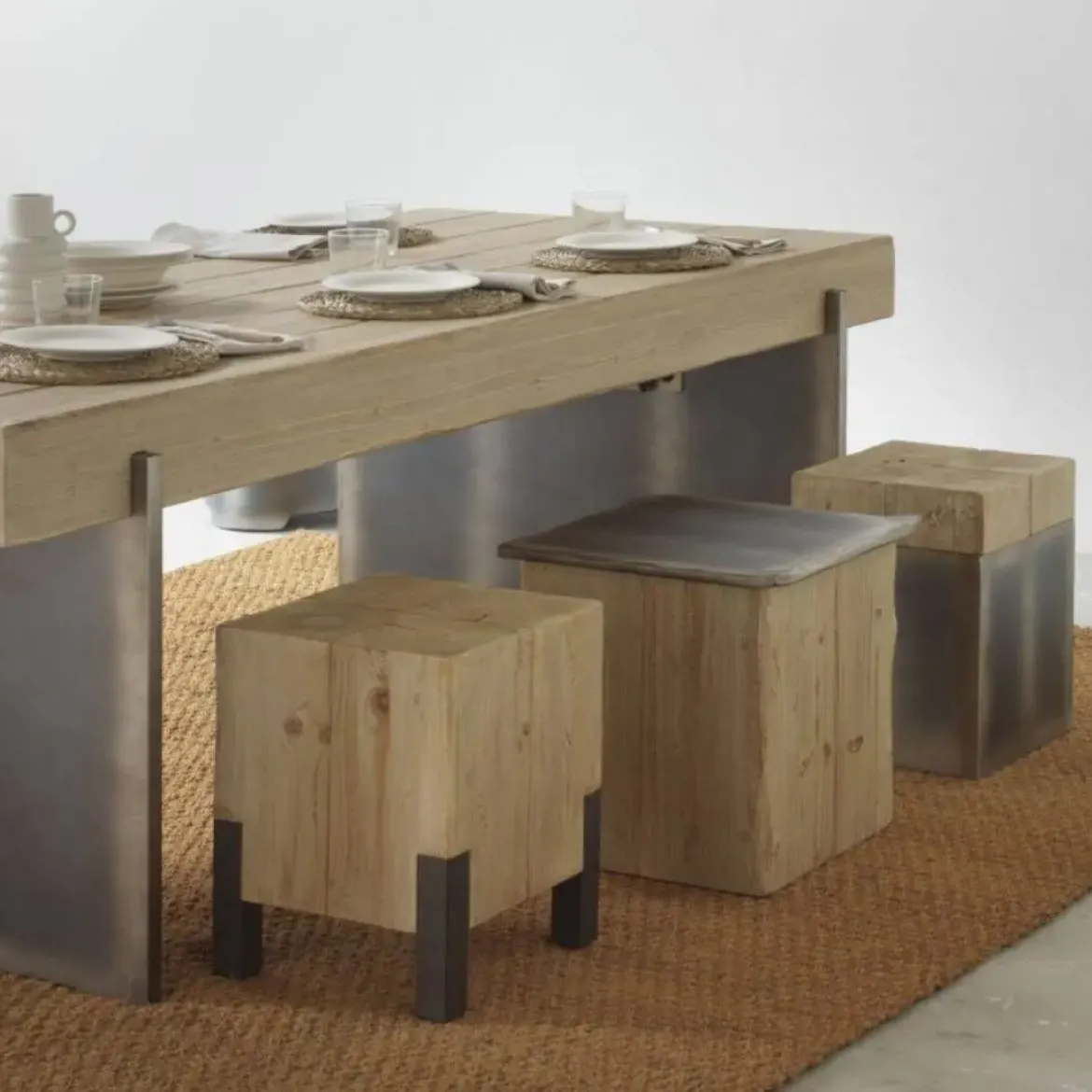 Mesa de comedor Chapada en Abeto para 6 personas GABAR 10933