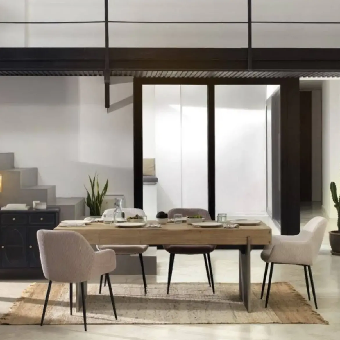 Mesa de comedor Chapada en Abeto para 6 personas GABAR 10933