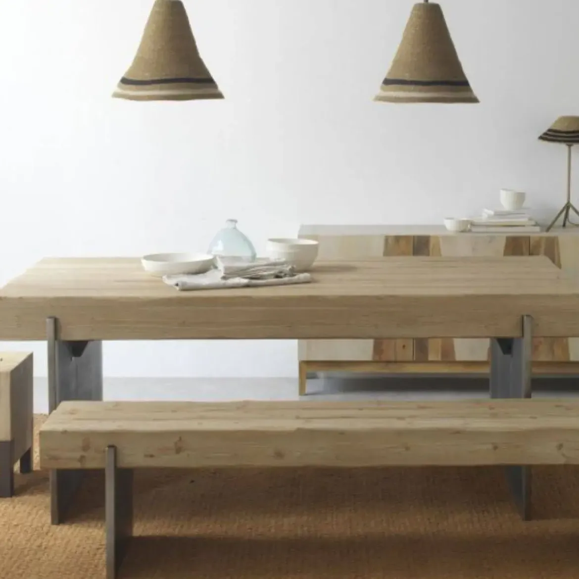 Mesa de comedor Chapada en Abeto para 6 personas GABAR 10933