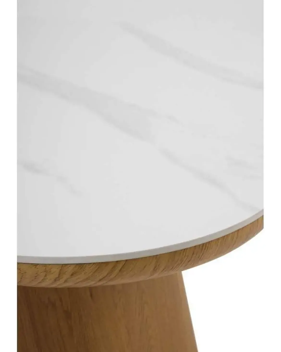 Mesa de Comedor Cuadrada de Madera-Cerámica Blanca GABAR 11419