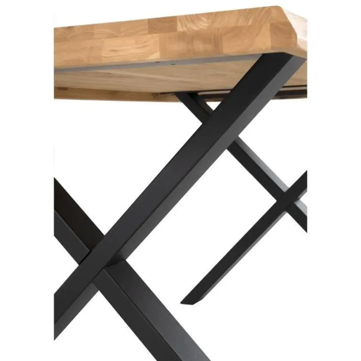 Mesa de Comedor de Madera con Detalles Negros CORINE
