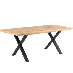Mesa de Comedor de Madera con Detalles Negros CORINE