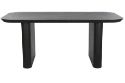 Mesa de Comedor de Madera de Abeto Negra para 6 Personas MB-226714