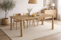 Mesa de Comedor de Madera de Acacia 180x90 cm MB-226690