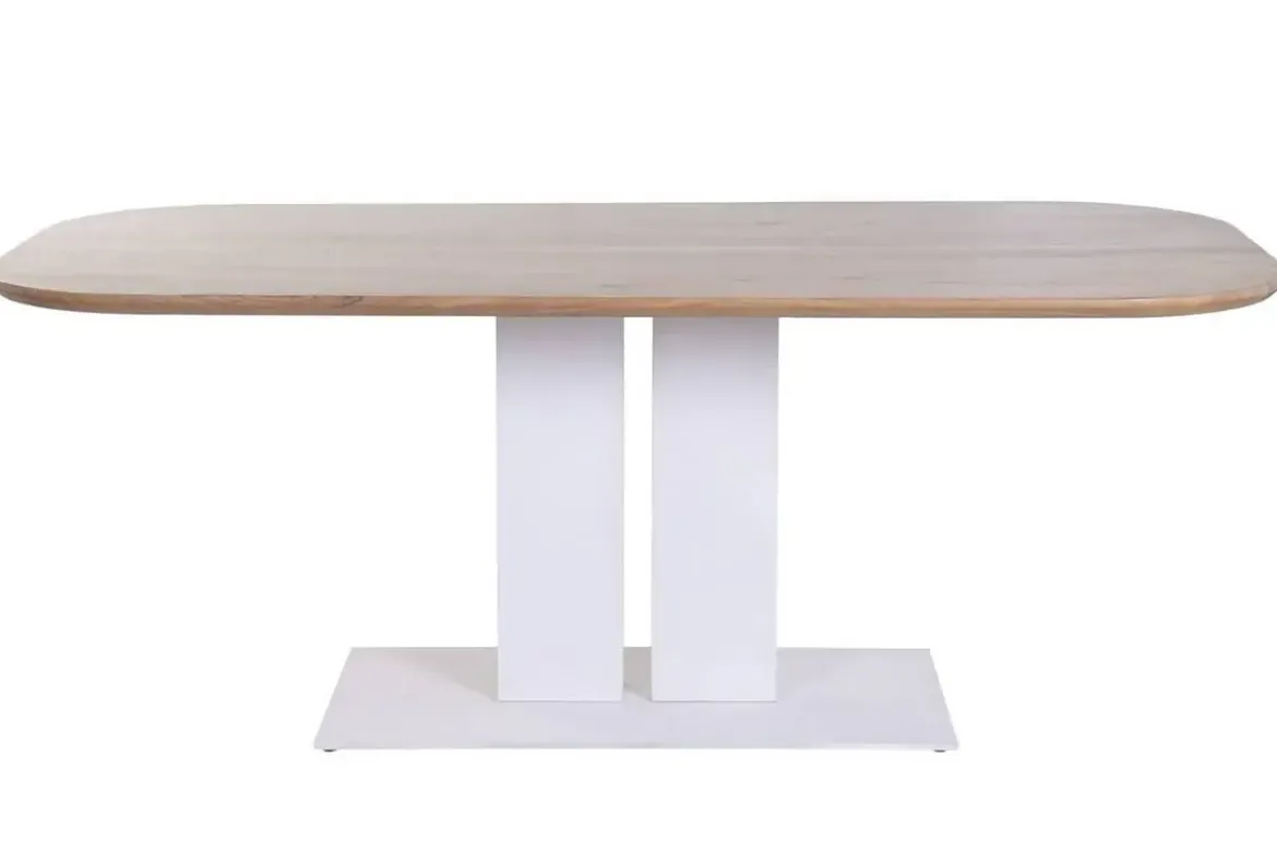 Mesa de Comedor de Madera de Acacia y Metal 240 cm MB-227288