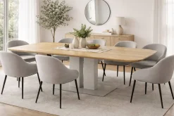 Mesa de Comedor de Madera de Acacia y Metal 240 cm MB-227288