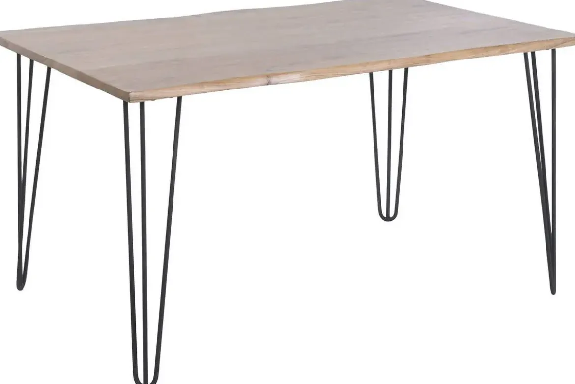 Mesa de Comedor de Madera de Acacia con Patas de Metal MB-226328