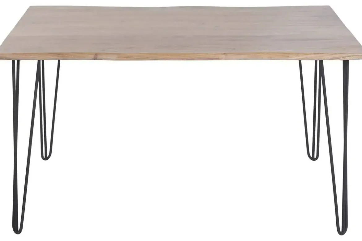 Mesa de Comedor de Madera de Acacia con Patas de Metal MB-226328