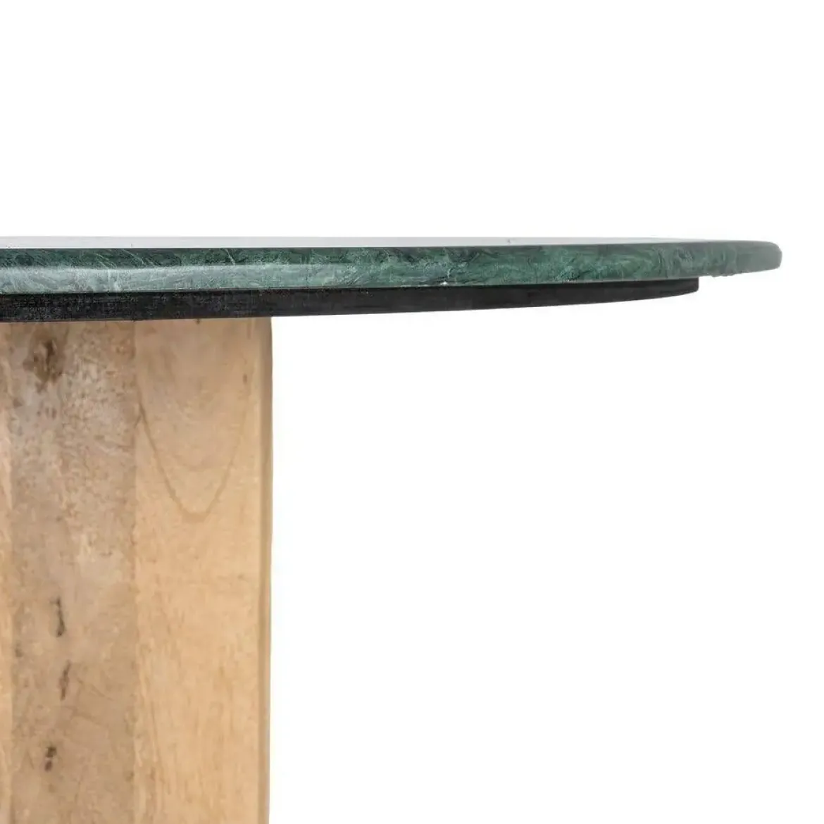 Mesa de Comedor de Madera de Mango y Mármol Verde 615817