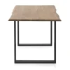Mesa de comedor de 160x90 cm en madera maciza de acacia color natural GABAR 10832