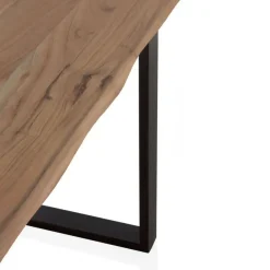 Mesa de comedor de 160x90 cm en madera maciza de acacia color natural GABAR 10832