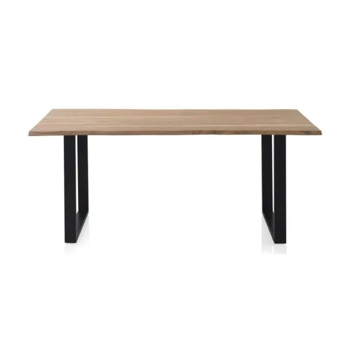 Mesa de comedor de 180x90 cm en madera maciza de acacia color natural GABAR 10833