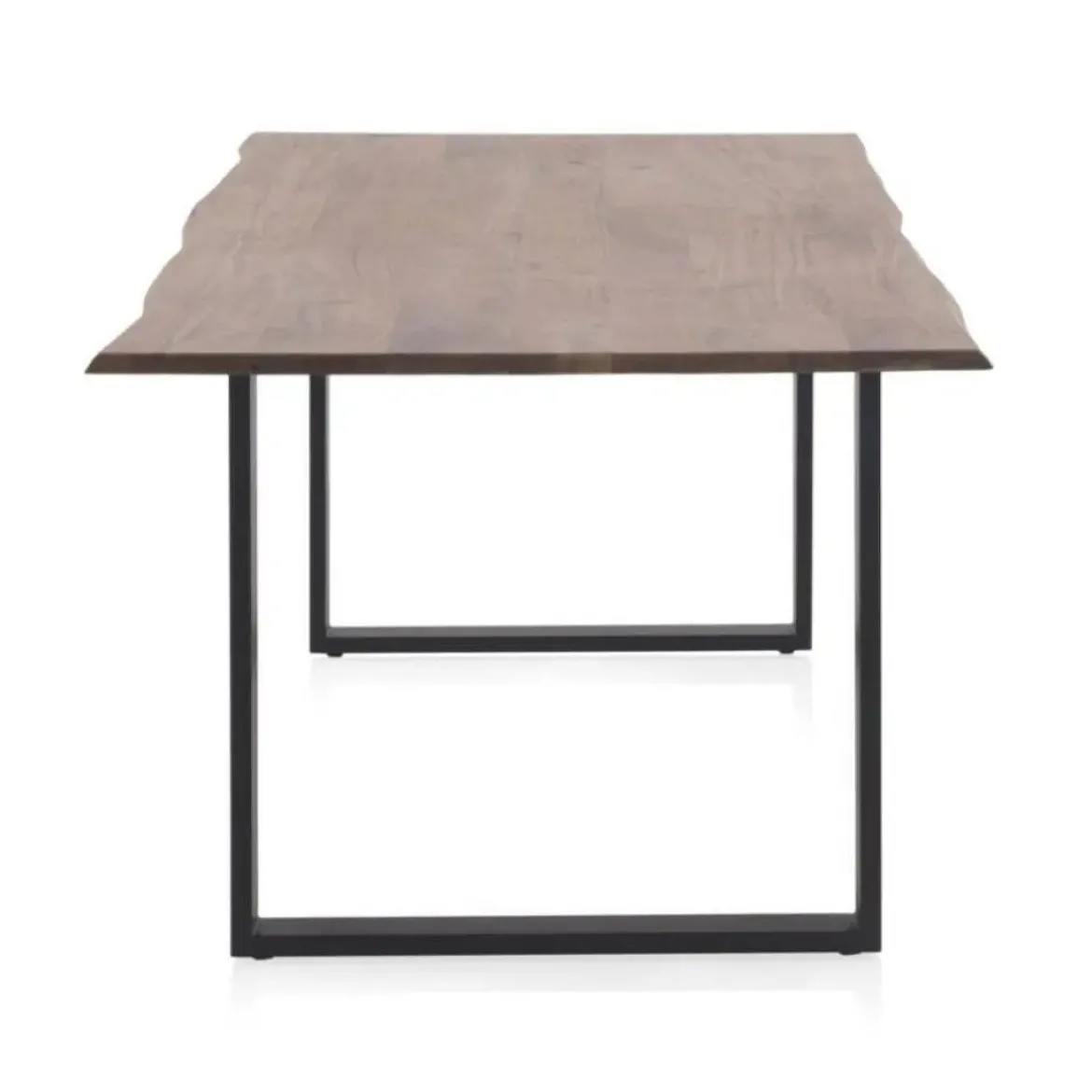 Mesa de comedor de 200x100 cm en madera maciza de acacia color natural GABAR 10834