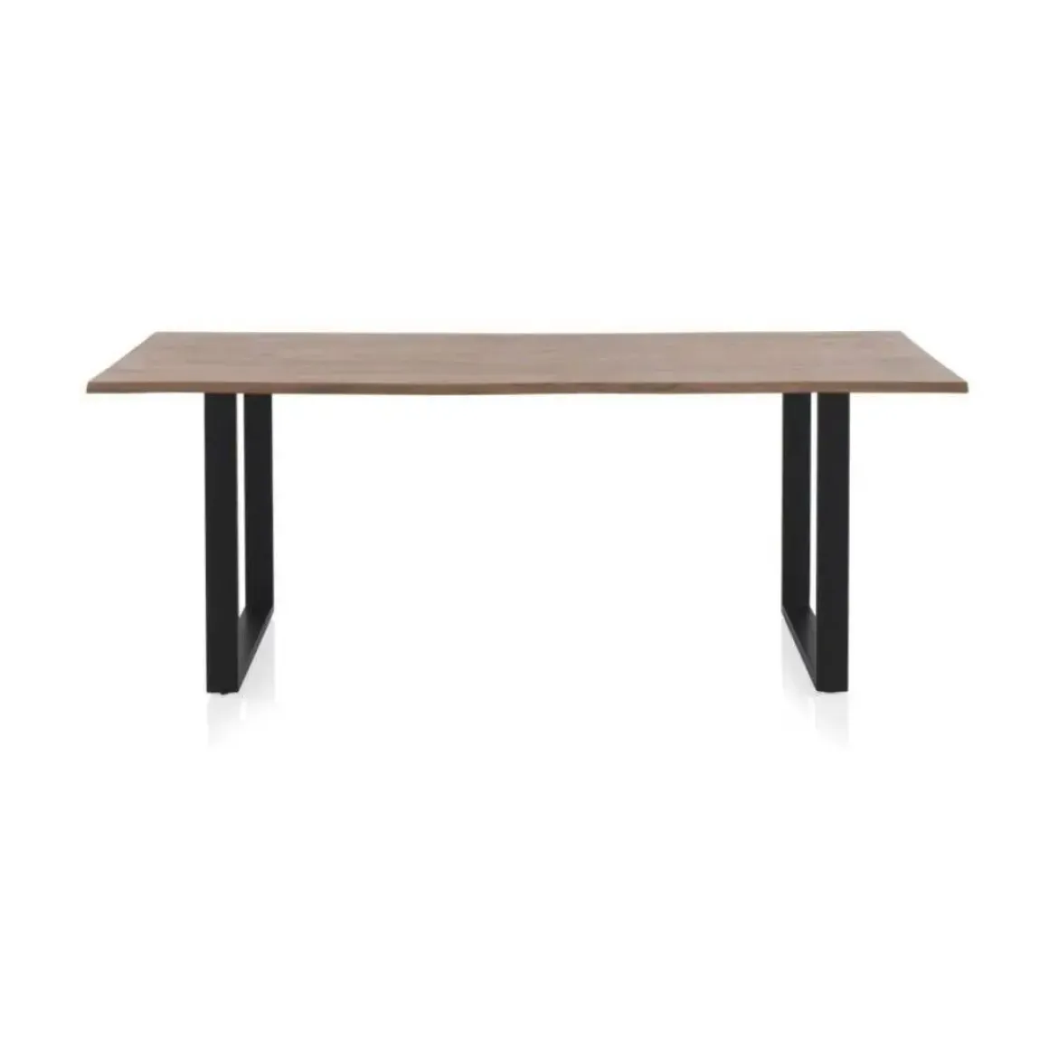 Mesa de comedor de 200x100 cm en madera maciza de acacia color natural GABAR 10834