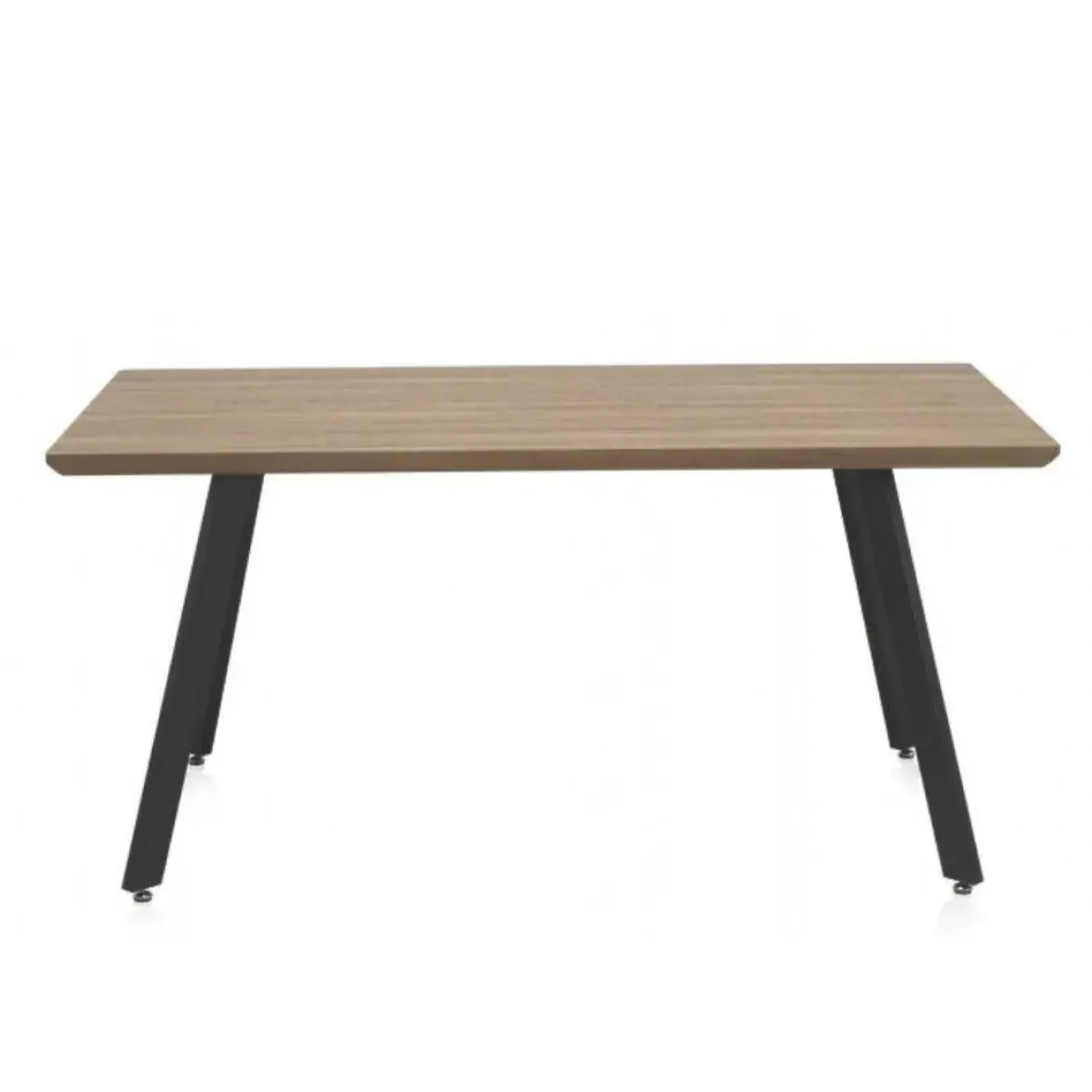 Mesa de Comedor Efecto Roble y Pie Metálico GABAR 10308