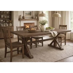 Mesa de Comedor en Madera Natural 200 cm MB-211831