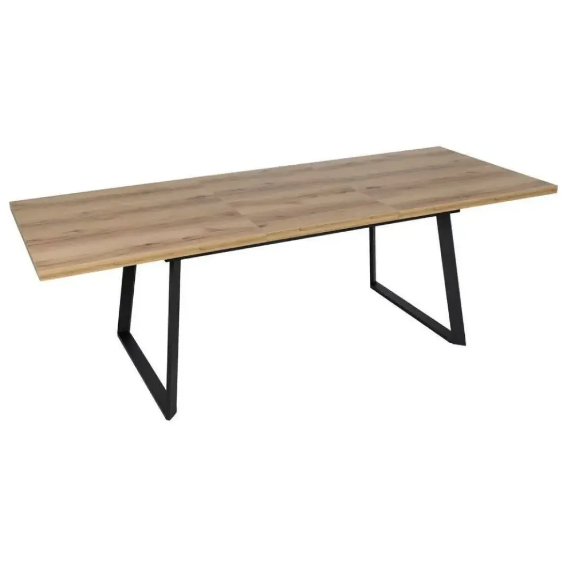 Mesa de Comedor Extensible con Patas de Hierro Rectangulares 61214