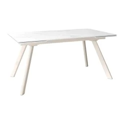 Mesa de Comedor Extensible con Estructura de Metal Marfil TASMAN