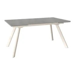 Mesa de Comedor Extensible con Estructura de Metal Marfil TASMAN