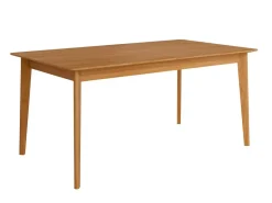 Mesa de Comedor Extensible de Madera Roble y Sobre Biselado de 25 mm 140-180 cm AURA