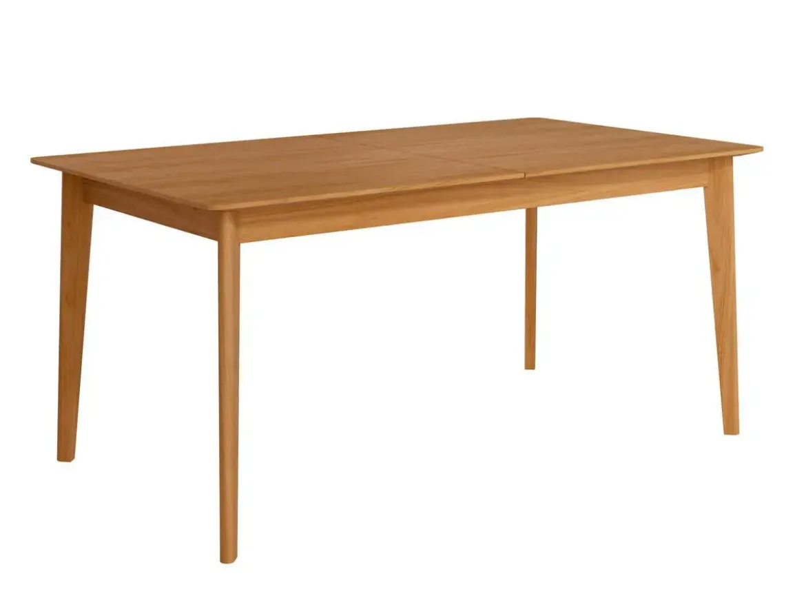 Mesa de Comedor Extensible de Madera Roble y Sobre Biselado de 25 mm 140-180 cm AURA