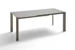 Mesa de Comedor Extensible de Cristal Color Visón AVANCE