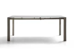 Mesa de Comedor Extensible de Cristal Color Visón AVANCE