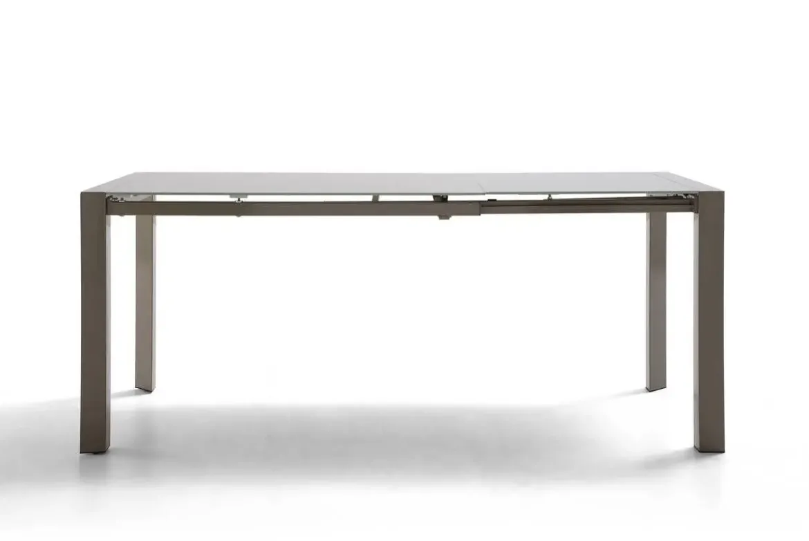Mesa de Comedor Extensible de Cristal Color Visón AVANCE