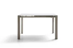 Mesa de Comedor Extensible de Cristal Color Visón AVANCE