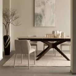 Mesa de Comedor Extensible en Gres Travertino 0731298