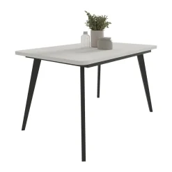 Mesa de Comedor Extensible Rectangular con Patas Metálicas Inclinadas M823