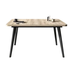 Mesa de Comedor Extensible Rectangular con Patas Metálicas Inclinadas M823