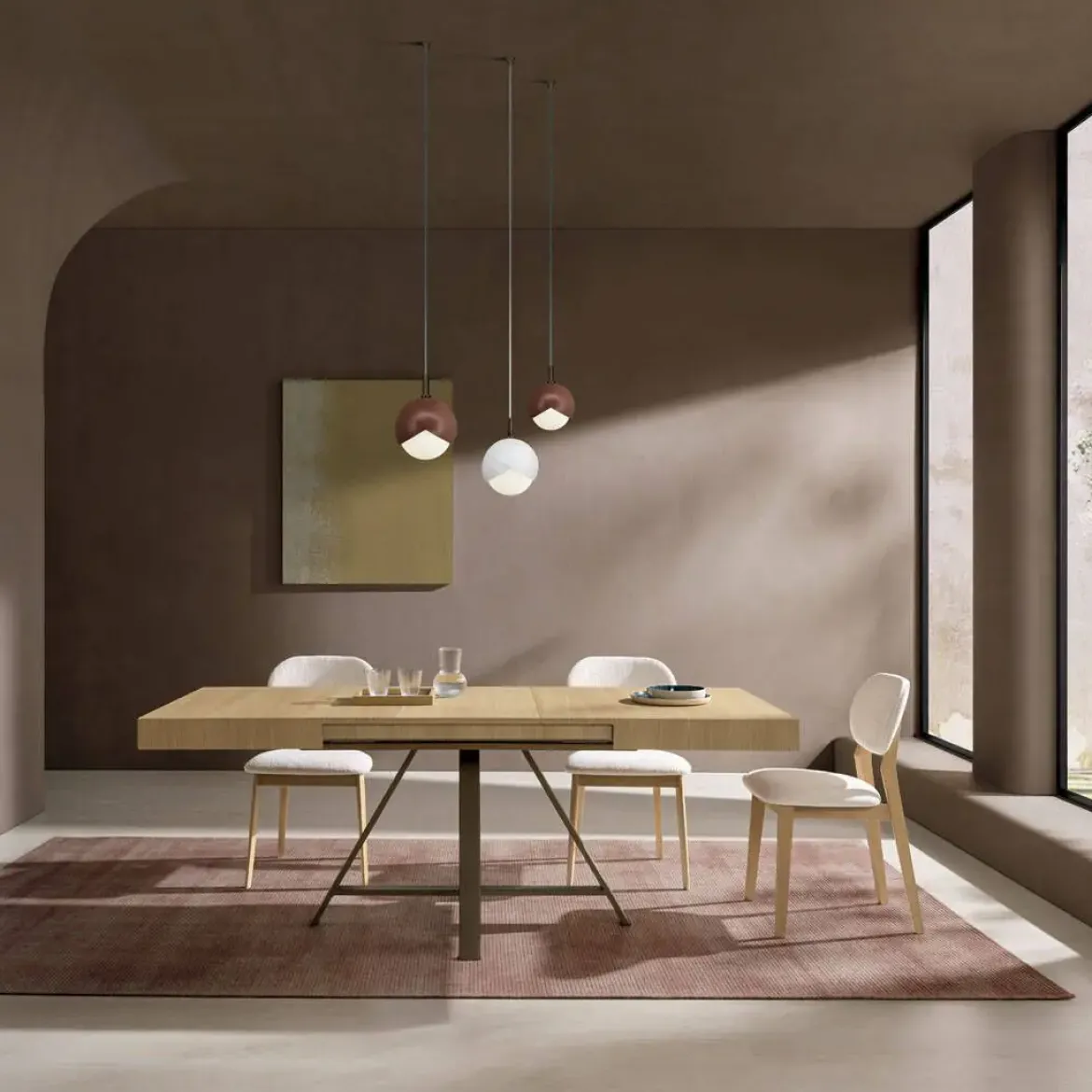 Mesa de Comedor Extensible 140x90 Tapa Melamina OLIMPO