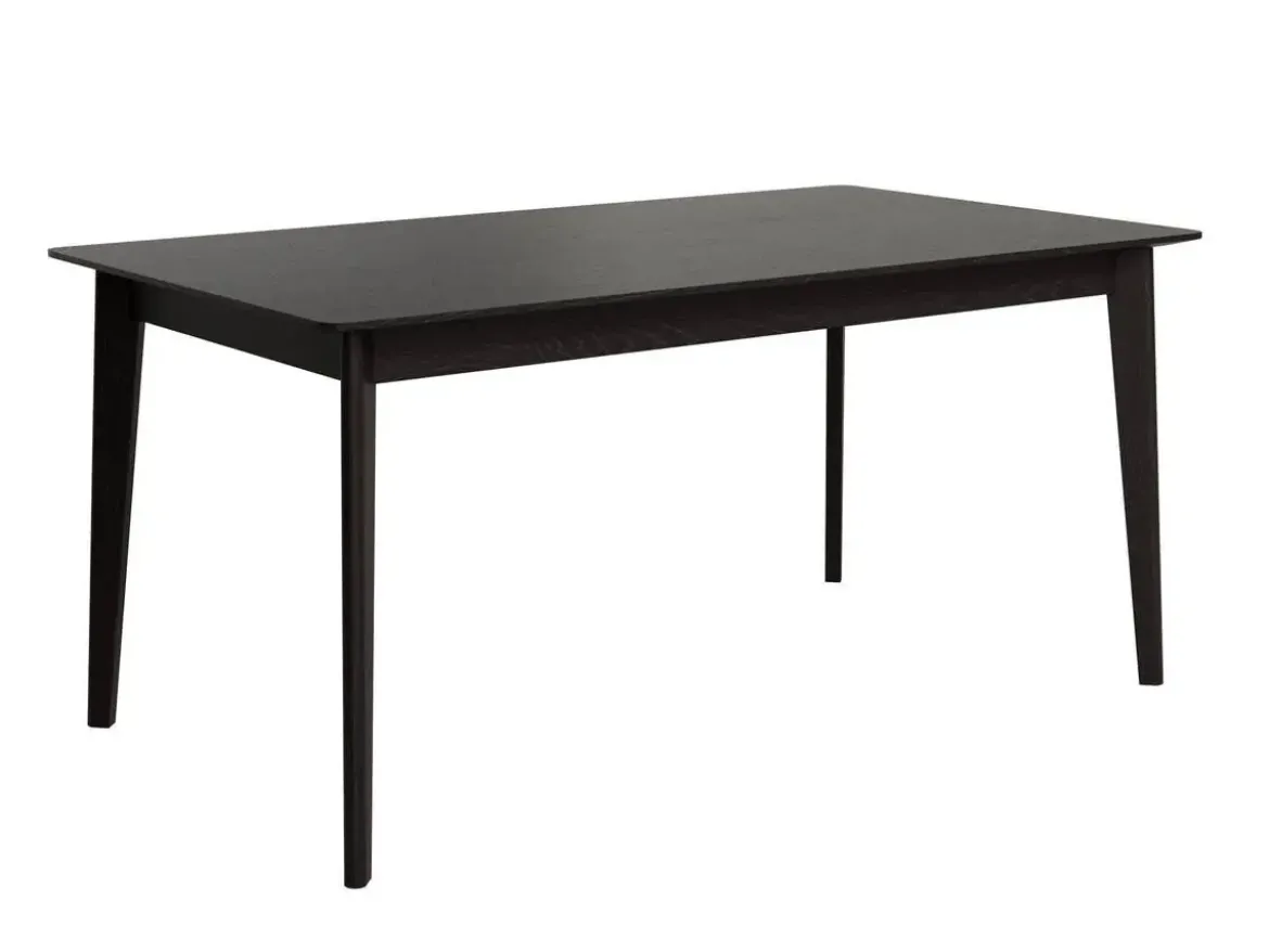 Mesa de Comedor Fija de Madera Roble y Sobre Biselado de 25 mm 140 cm AURA