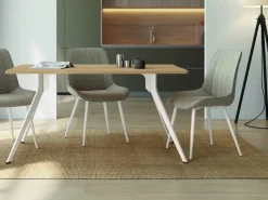 Mesa de Comedor MarfilFija de 140 cm metal-Melamina ISEO