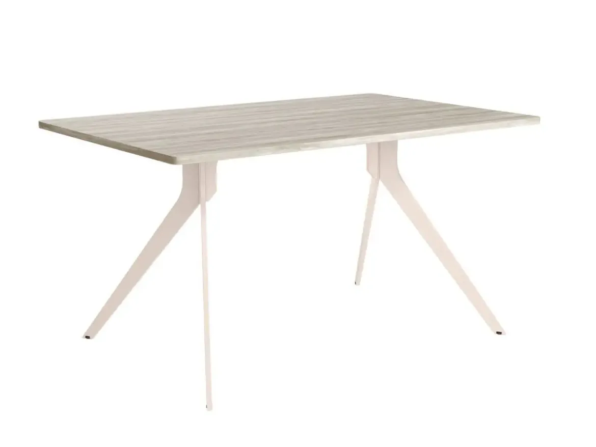 Mesa de Comedor MarfilFija de 160 cm metal-Melamina ISEO
