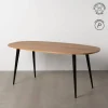 Mesa de Comedor Natural de Madera de Mango y Hierro 180 cm 612710