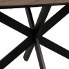 Mesa de Comedor Natural y Negra con Tablero de DM y Patas Metálicas 178 cm 612895