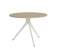 Mesa de Comedor ORTA Redonda Estructura Metálica Marfil de 100 cm