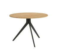 Mesa de Comedor ORTA Redonda Estructura Metálica Negra de 100 cm