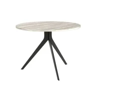 Mesa de Comedor ORTA Redonda Estructura Metálica Negra de 120 cm