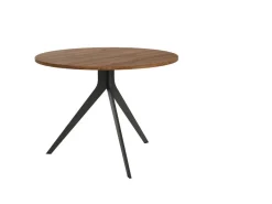 Mesa de Comedor ORTA Redonda Estructura Metálica Negra de 120 cm