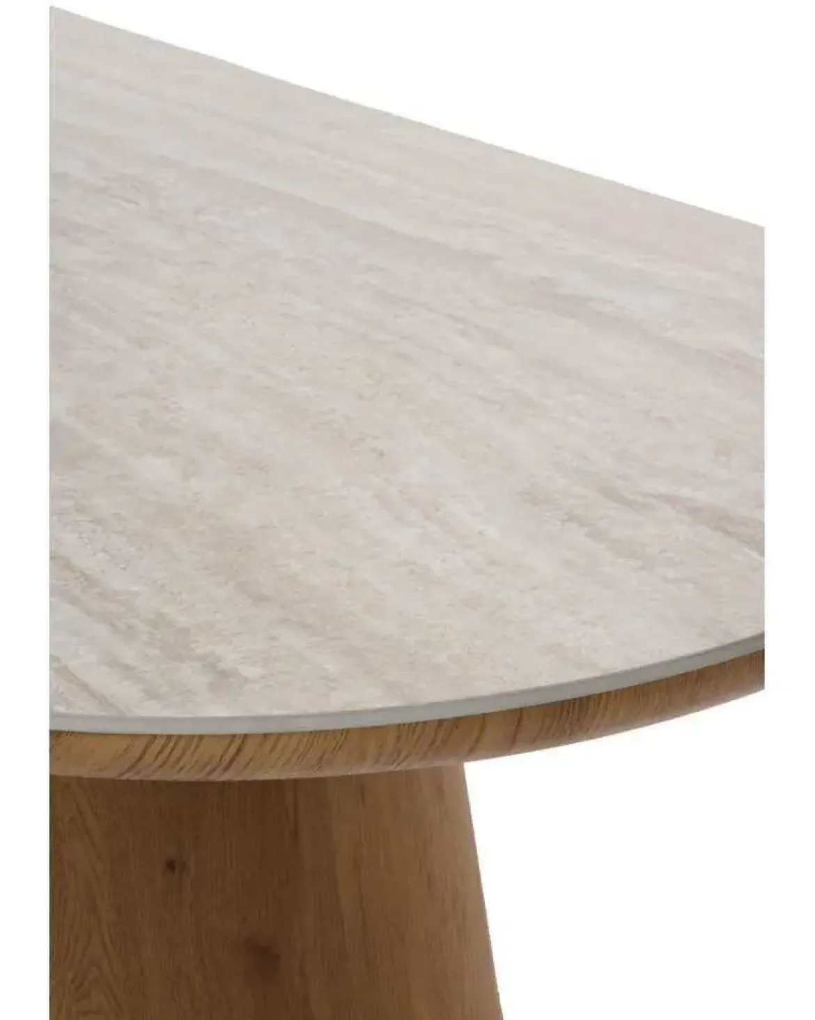 Mesa de Comedor Ovalada de Madera-Cerámica GABAR 11418