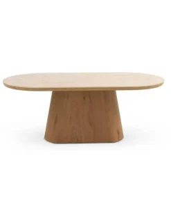 Mesa de Comedor Ovalada de Madera-Cerámica GABAR 11418