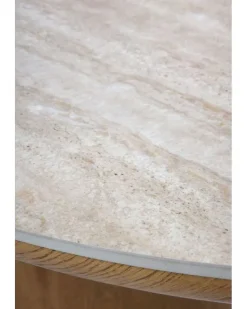 Mesa de Comedor Ovalada de Madera-Cerámica GABAR 11418