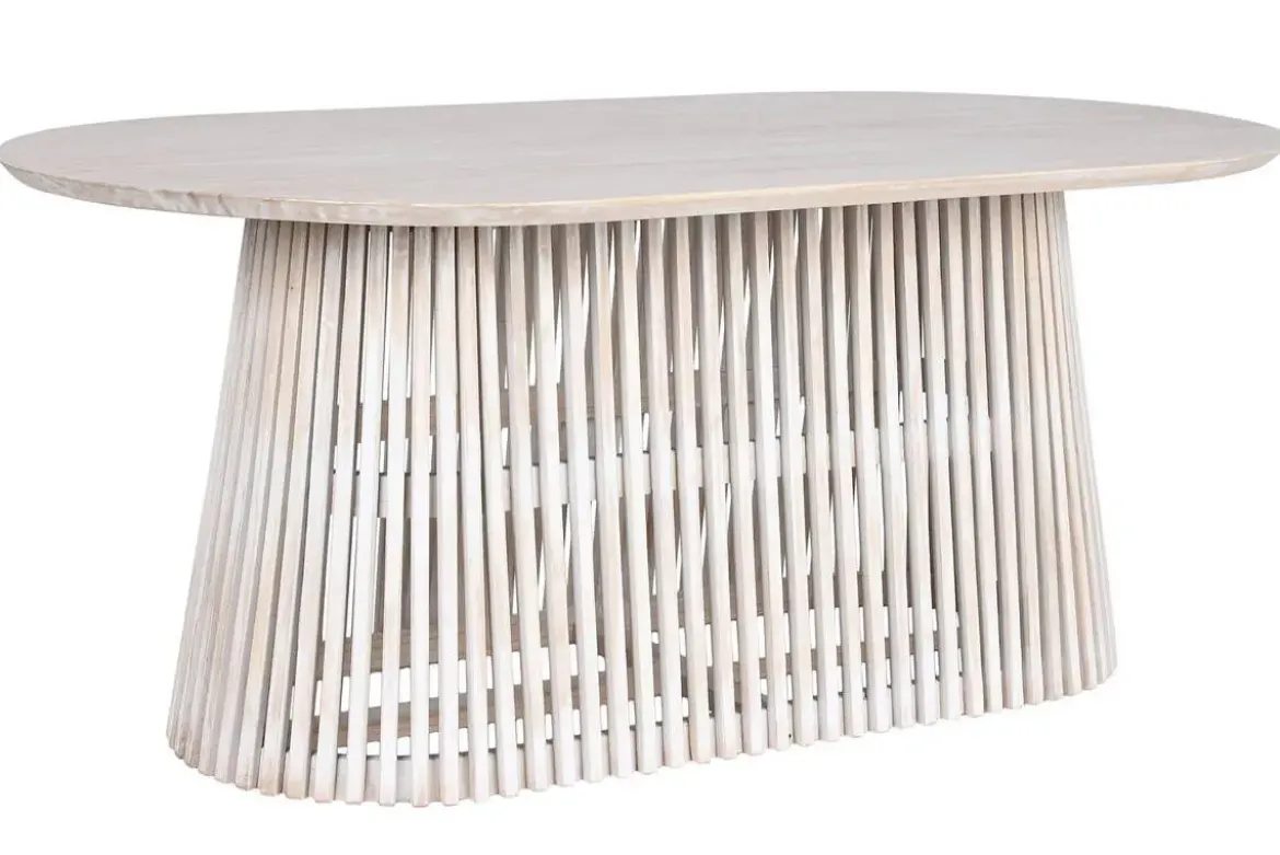 Mesa de Comedor Ovalada de Madera Mindi 180 cm MB-212023