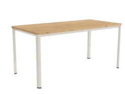 Mesa de Comedor Patas Marfil Fija de 140 cm metal-Melamina ONEA