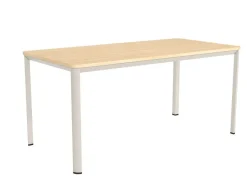 Mesa de Comedor Patas Marfil Fija de 140 cm metal-Melamina ONEA